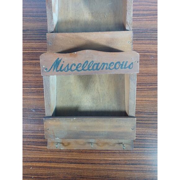 Vintage Wooden Mail Station Letter Storage Rustic Cottage Rooster VG Japan - Picture 8 of 12